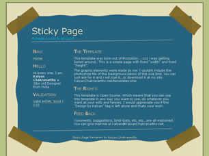 Sticky Page Free CSS Template