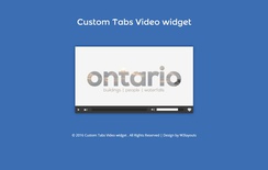 Custom Tabs Video widget Flat Responsive Widget Template