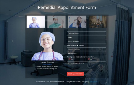Remedial Appointment Form Responsive Widget Template