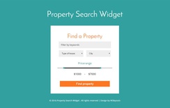 Property Search Widget Form Responsive Widget Template