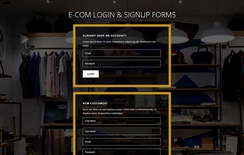 E-com Login and Signup Forms Flat Responsive Widget Template