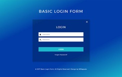 Basic Login Form a Flat Responsive Widget Template