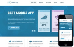 Weather a Mobile App based Flat Bootstrap Responsive Web Template