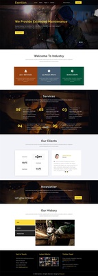 Exertion Industrial Category Bootstrap Responsive Web Template