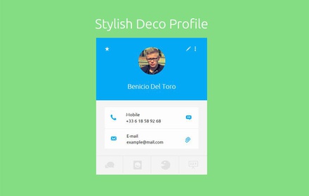 Stylish Deco Profile Widget Responsive Template