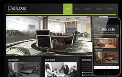 Deluxe interior architects Mobile Website Template