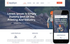 Creation a Flat Industrial Bootstrap Responsive web template