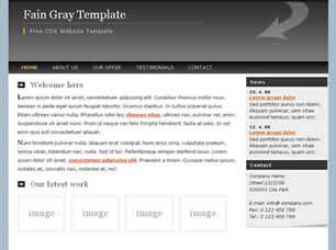Fain Gray Free CSS Template