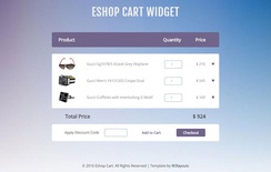 E Shop Cart Widget A Flat Responsive Widget Template