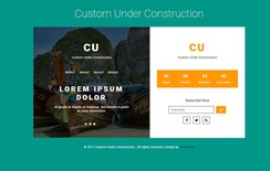 Custom Under Construction Responsive Widget Template