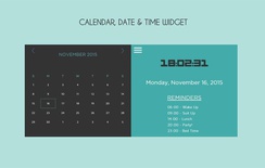 Calendar Date Time Responsive Widget Template