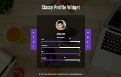 Classy Profile Widget a Flat Responsive Widget Template