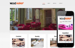 Wood Maker web and mobile website template for free