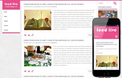 Feedlive Blogging Mobile Website Template