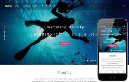 Pool Dive a Sports Category Flat Bootstrap Responsive Web Template