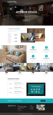 Adorning an Interior and Furniture Category Bootstrap Responsive Web Template