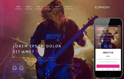 Euphony A Entertainment Category Flat Bootstrap Responsive Web Template