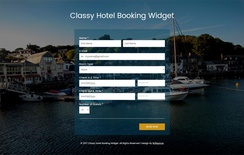 Classy Hotel Booking Widget Flat Responsive Widget Template