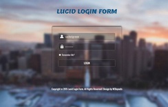 Lucid Login Form Responsive Widget Template