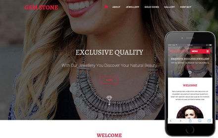 Gem Stone a Jewelry Category Flat Responsive Web Template