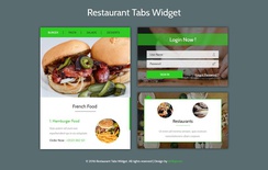 Restaurant Tabs Widget Flat Responsive Widget Template