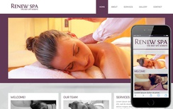 Renew Spa Beauty Parlour- Mobile Website Template