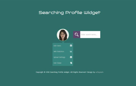 Searching Profile Widget Responsive Template
