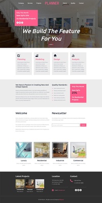 Planner An Interior Category Flat Bootstrap Responsive Web Template