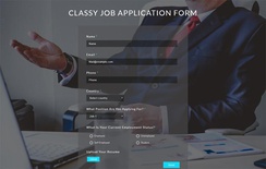 Classy Job Application Form Flat Responsive Widget Template