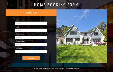 Home Booking Form Responsive Widget Template
