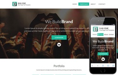 Bak One- A single page Flat Corporate Responsive website template