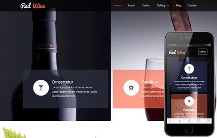 Red Wine a Hotel Category Flat Bootstrap Responsive Web Template
