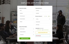 Employee Application Form Flat Responsive Widget Template