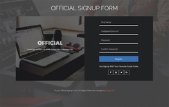 Official Signup Form Flat Responsive Widget Template
