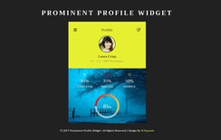 Prominent Profile Widget Flat Responsive Widget Template