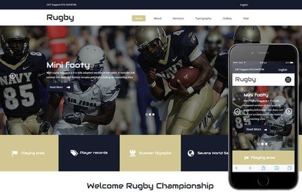 Rugby a Sports Category Flat Bootstrap Responsive Web Template