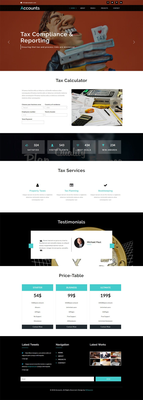Accounts Corporate Category Bootstrap Responsive Web Template