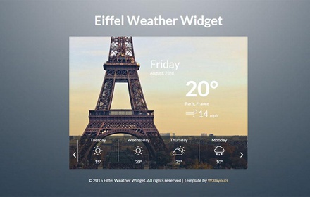 Eiffel Weather Widget Responsive Template