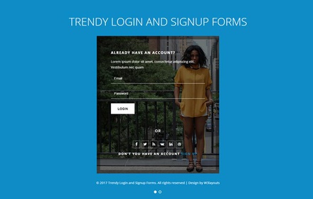 Trendy Login and Signup Forms Responsive Widget Template