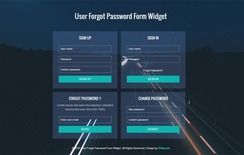Sign Up Password Form Widget  Responsive Widget Template