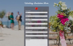Wedding Invitation Form Flat Responsive Widget Template