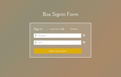 Box Signin Form Responsive Widget Template