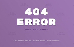Purple Error Page Responsive Widget Template