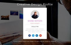 Creative Design Profile Flat Responsive Widget Template