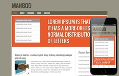 Free Manboo blogging web template and Mobile templates