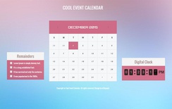 Cool Event Calendar Responsive Widget Template