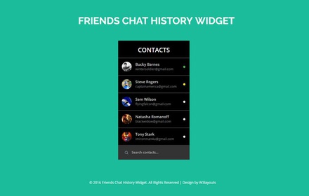 Friends Chat History Widget A Flat Responsive Widget Template
