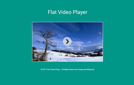 Flat Video Player Responsive Widget Template