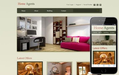 Home Agents web and mobile website template for free