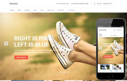 Biruang a Flat eCommerce Responsive Web Template